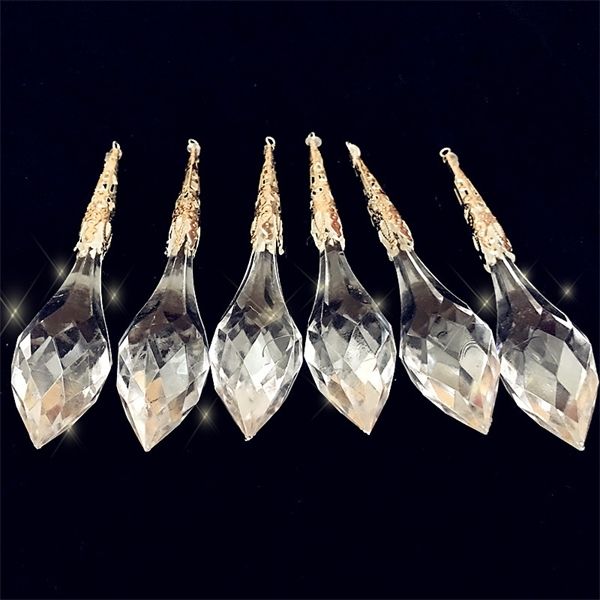 

6pc/lot 10cm acrylic icicle wedding decoration hanging drop christmas ornament accessories transparent diamond 1008