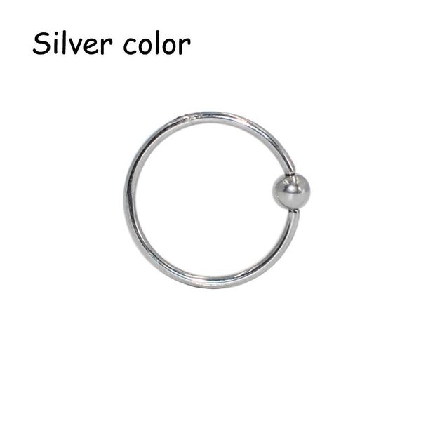 

1pcs surgical steel ball closure ring captive bead ring nipple nose hoop septum rings eyebrow tragus earring piercing jewelry q jllhif, Silver