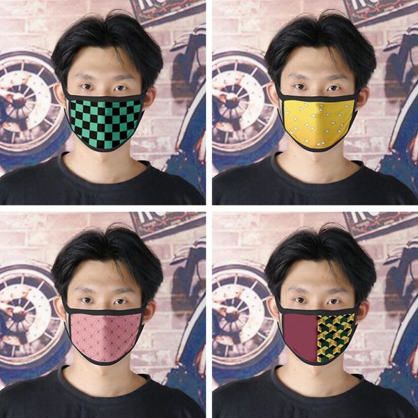 

stripe factory kids reusable anime face print designer dustproof ultraviolet-proof washable running riding bike mask