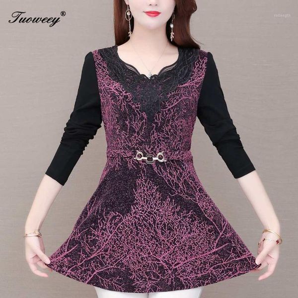 

5xl plus size red women vintage long blouses 2020 fashion autumn long sleeve shirt female floral camisas mujer elegant1, White