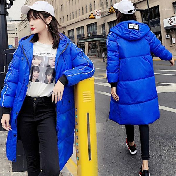 

new 2018 winter women jacket fashion hooded zipper warm brand cotton coat casual female jackets long down parkas women mujer11, Black