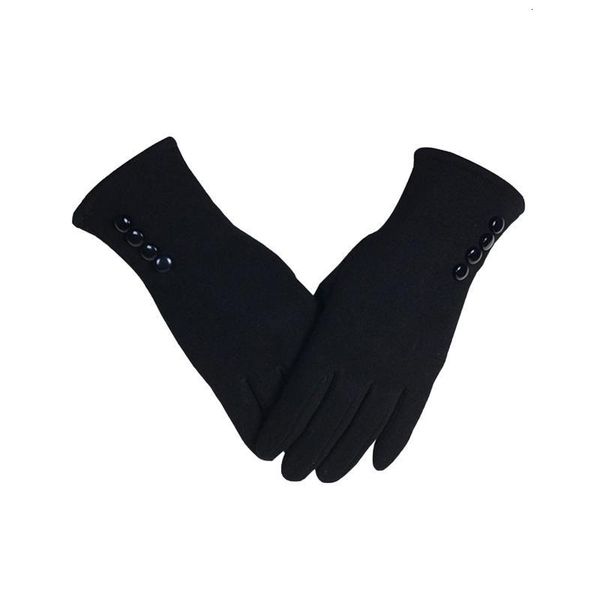

winter fashion women' thick warm gary deerskin velvet touches screen gloves outdoor windproof warm accessories, Blue;gray