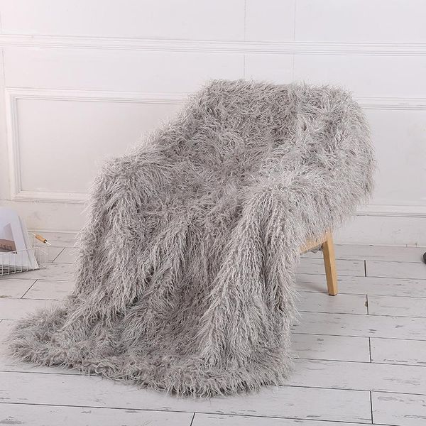 

blankets nordic solid color artificial wool blanket super soft bedding supplies warm sherpa throw