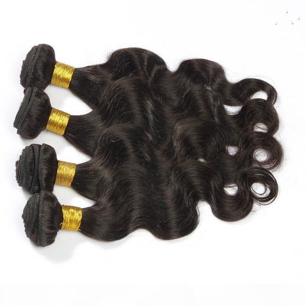 

peruvian virin body wave hair bundles 100% human hair weave 10-30 incsh peruvian remy hair weaving 1 piece, Black
