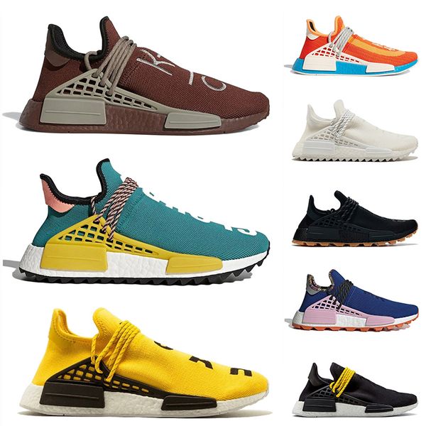 

new nmd human race running shoes pharrell williams yellow bbc infinity species chocolate classic yellow triple yhite mens womens sneakers, White;red