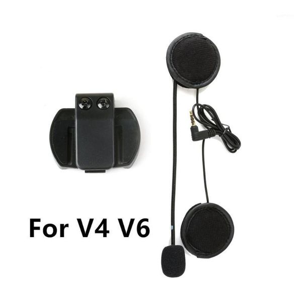 

pro motorcycle bluetooth helmet intercom clip + 3.5mm microphone speaker headset for v4 v6 motorcycle bluetooth interphone1
