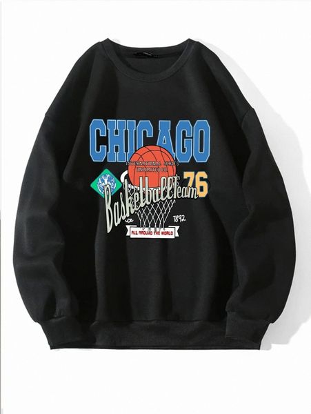 

basketball and letter graphic sweatshirt p9va#, White;black
