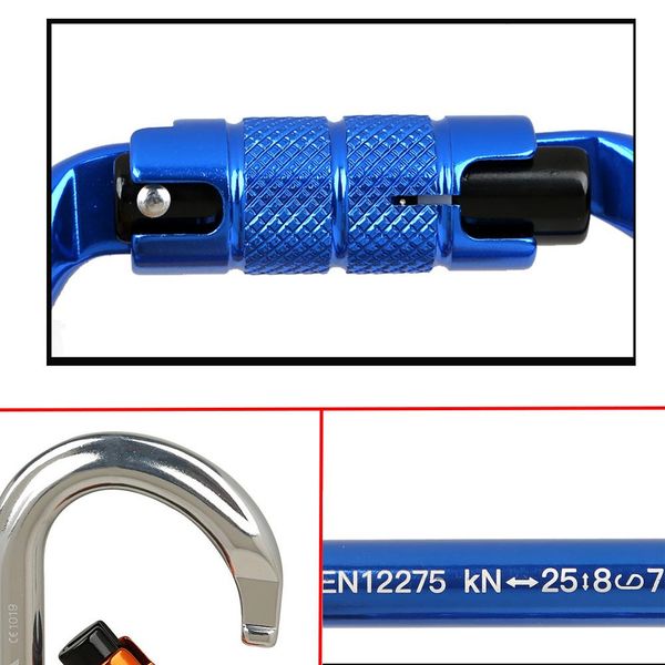 

locking oval rock climbing carabiner heavy duty connector screwgate o buckle dog hammock clip mountaineering caving lock h wmtaph