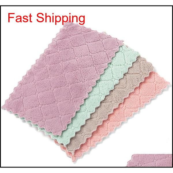 

8pcs microfiber kitchen dish cloth absorbent towel non-stick oil washing cloth rag for household tableware clea qylpoz toys2010