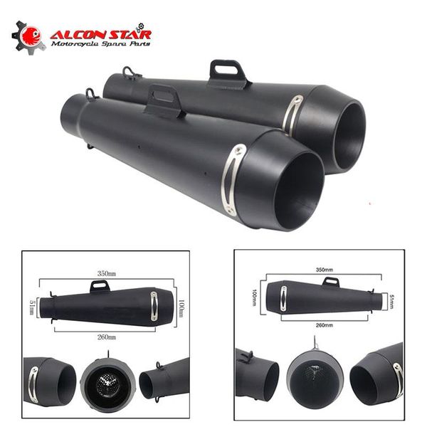 

motorcycle exhaust system alconstar one set 51mm muffler m4 pipe modified gp escape for cbr125 cb400 z250