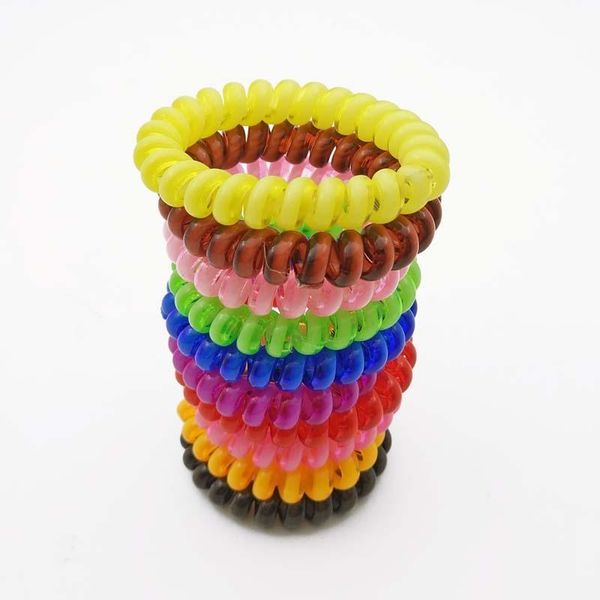 

size 5cm random colors candy rubber telephone line elastic hair bands girls ropes accessories for women q qylvga