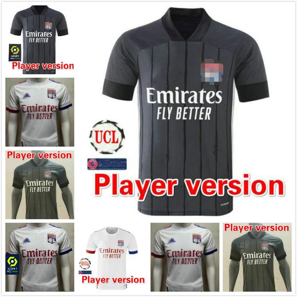 

игрок версии 2020 2021 # 10 traore soccer trackys packá aouar memphis toko ekambi dembélé 20 21 футбол плотная рубашка, Black;yellow