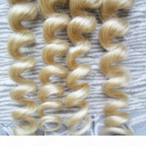 

613 blonde virgin hair i tip hair extensions 1g s 200g non-remy loose wave pre bonded hair extensions 200g, Black