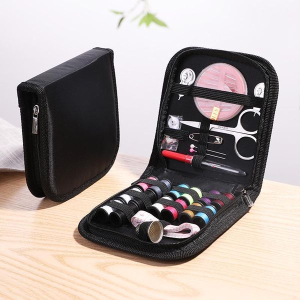 

mini portable travel sewing kits needle threader sewing box knitting craft diy tools set mom gifts s1821, Black