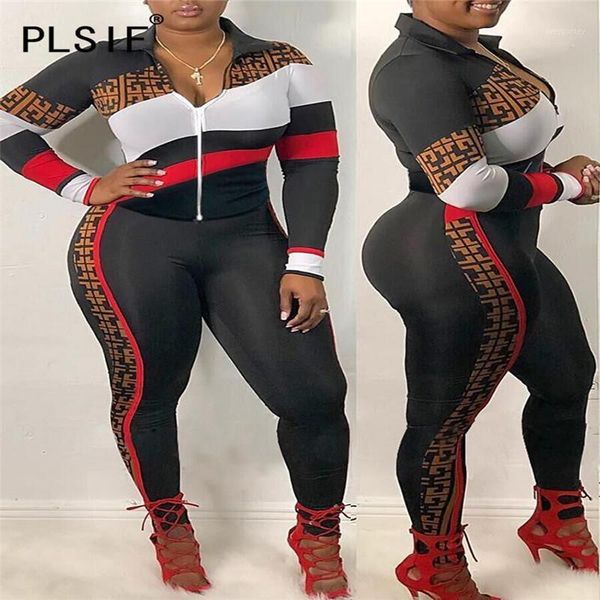 

lapel zipper long sleeve stripe crop and tight pants 2 pieces set high street casual lady fashion tracksuits1, Gray