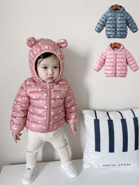 

winter 2020 new boys and girls warm coat children's down jacket cotton clothes lovely foreign light baby, Blue;gray