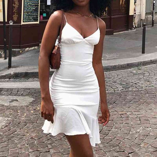 

women elegant slim dress spaghetti straps ruffles summer solid color v neck dress wear for party dresses for women, Black;gray