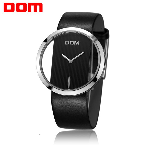 

dom women fashion red quartz watch lady leather watchband casual waterproof wristwatch female elegant watch lp-205 cx200723, Silver