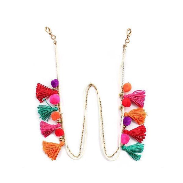 

2020 ethnic pompon ball charm tassel eyeglass sunglasses reading glasses chain lanyards eyewears cord holder neck strap rope h bbypbc