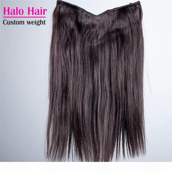 

brazilian halo flip in human hair extensions straight natural color 100g 120g 140g 160g 24 to 30 inch halo virgin hair, Black