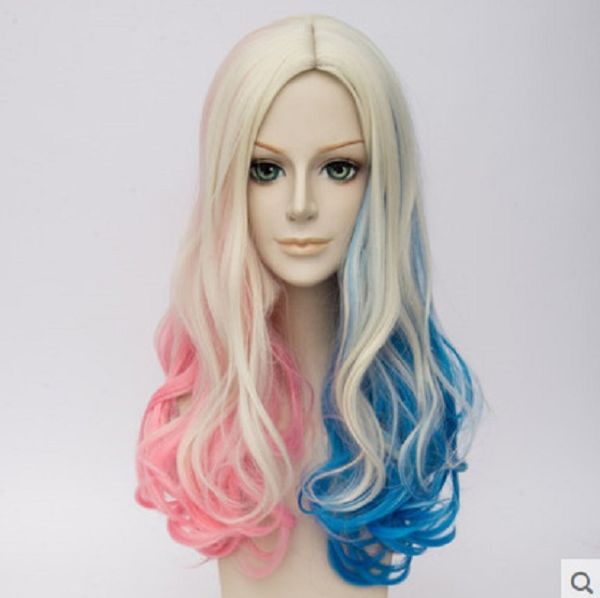 

cosplay wig movie suicide squad harleen quinzel clown girl harry quinn gradually changed wig, Black