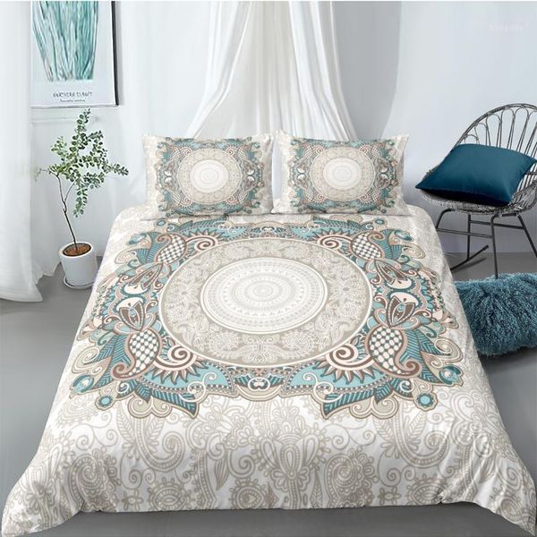 

3d bohemian duvet cover set bedding sets quilt covers pillow cases full twin double single size disk design custom bed linens1