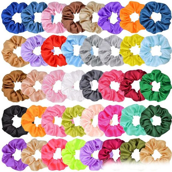 

scrunchie 2020 solid scrunchy elastic head band ponytail hairbands girls rope hair accessories4pxm