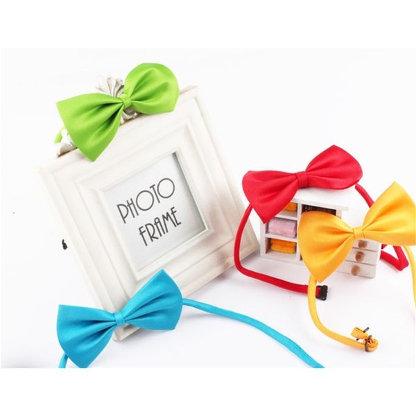 

dog 17 collar colors pet flower tie accessories decoration supplies pure color bowknot necktie jxw120