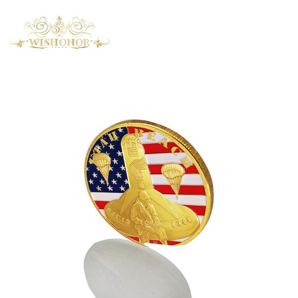 

40m souvenir coin normandie war 1944 omaha beach commemorative coin 24k gold plated military coin for gift wmtmxr xhlove