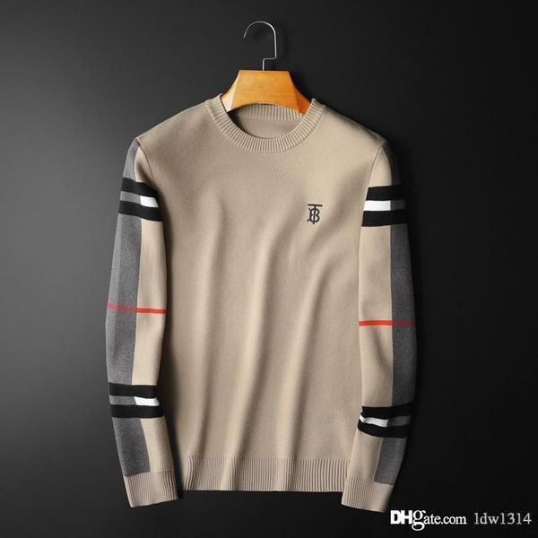 

luxury men's designer sweater 2020 men's autumn and winter men's pullover long-sleeved cardigan embroidery round neck sweater, White;black