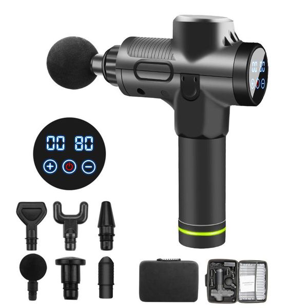 

muscle massage gun lcd display body back deep fascia massager muscle pain exercising relaxation slimming shaping fitness machine