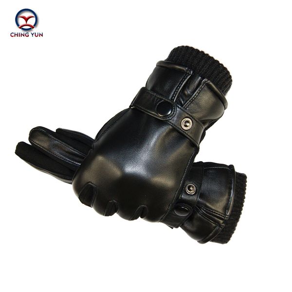 

winter man sheep skin leather gloves male warm super soft stitching design comfortable men' operating mobile phone men mittens t200915, Blue;gray