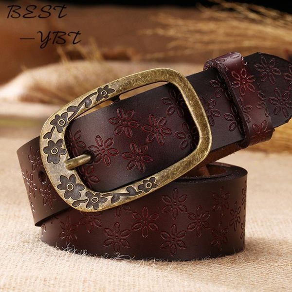 

2021 women belt new fashion retro embossed lether belt female decor embossing belts correas de mujer, Black;brown