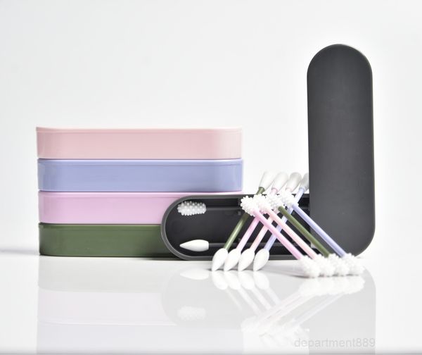 

lastswab многоразовые хлопковые тампоны ухо ухо косметические силиконовые бутоны палочки с коробкой для очистки макияжа и прикосновения owc1