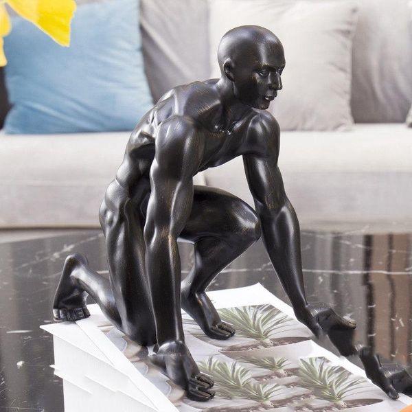

decorative objects & figurines simple modern resin starting run characters ornaments home livingroom furnishings crafts el model room decora