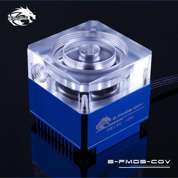 

bykski b-pmd3-cov 5v rgb water cooling pump with heatsink 600l ddc blue