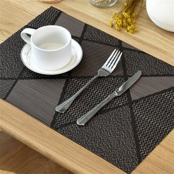 

fyjafon 4/6pieces kitchen table mats set anti-slip pvc placemats heat protection table mat easy washable table mats home decor c1212