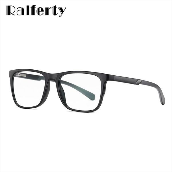 

ralferty male optical frames square tr90 gaming blue light glasses frame for men myopia anti-glare computer eyeglass d2309, Black