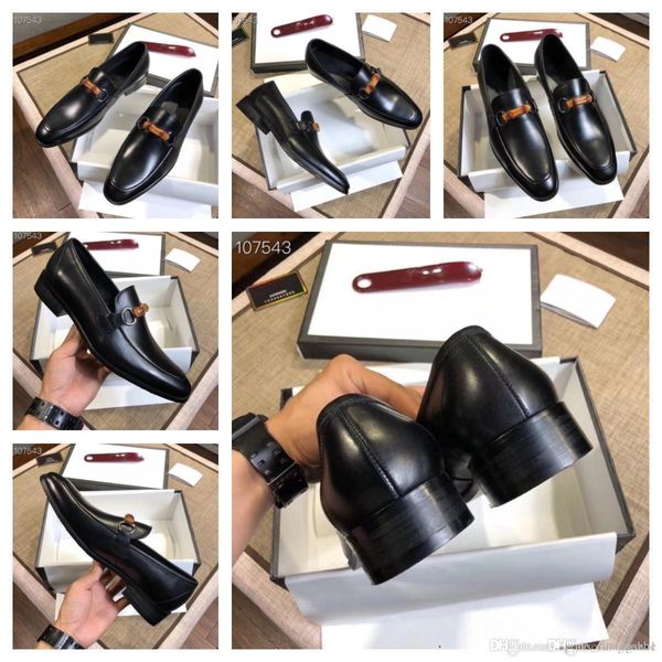 

mi 2019 summer new gentleman shoes genuine leather wedding party shoes men leather pointed sewing business dress shoes 33, Black