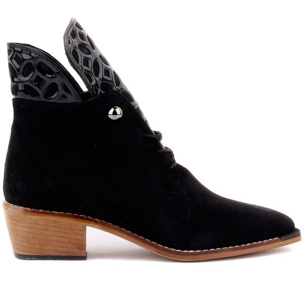 

women's black suede boots l381