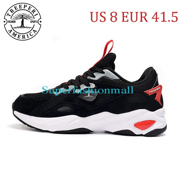 

2020 treeperi fashion chunky 6.0 soft sole running shoes black red us 8 eur 41.5 for men trainers