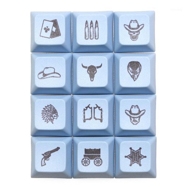 

west world 12 key cowboy pbt dye-sub keycap xda profile for mechanical keyboard xd64 gh60 87 tkl 104 108 ansi xd96 xd84 jj40 501