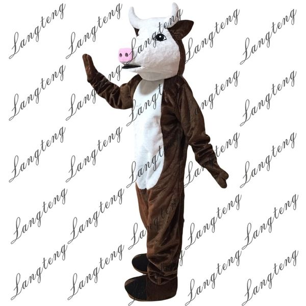 

2018 new cattle cow bull mascot costumes for adults circus christmas halloween outfit fancy dress suit 03, Red;yellow