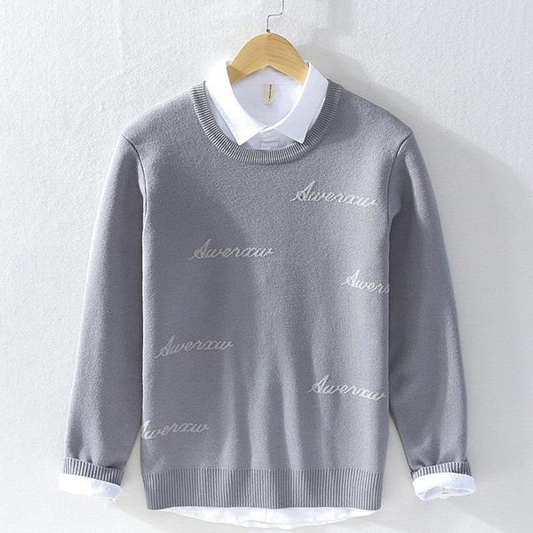 

men's sweaters high-quality autumn winter o-neck long sleeves plus velvet thick sweater youth trend base slim knit 20103, White;black