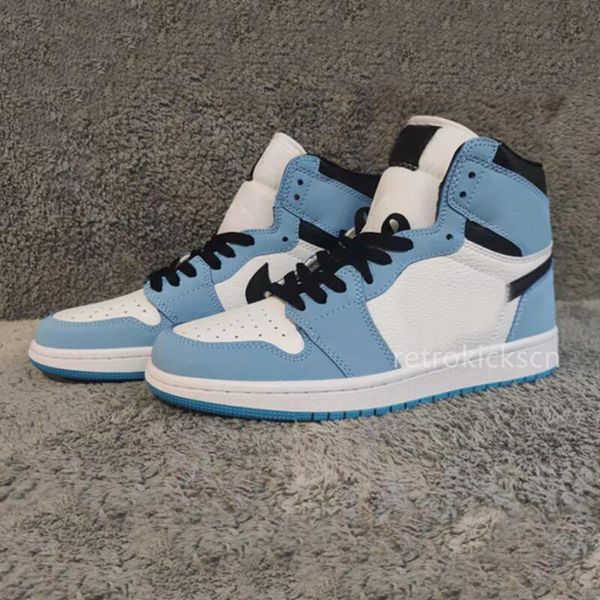 

1 high og university blue basketball shoes 1s mens womens shoe sneakers for size 36-46 555088 134