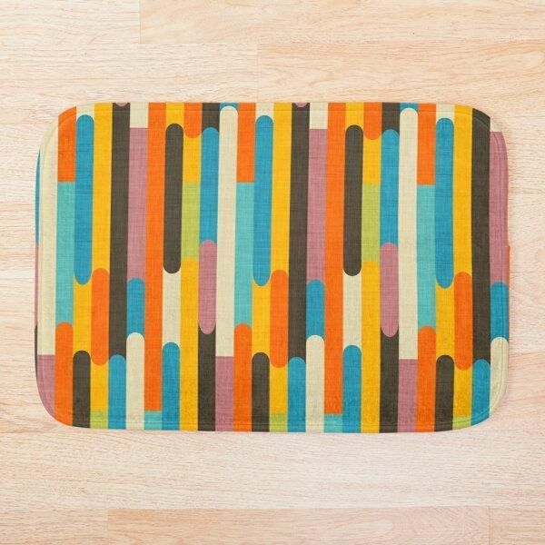

retro color block popsicle sticks orange bath mat bathroom bath mat set mirrofiber cartoon rug set1