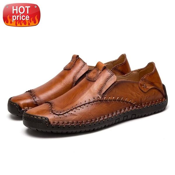 

men shoes casual leather shoes men breathable lightweight mans footwear big size zapatos de hombre 48 #je7y