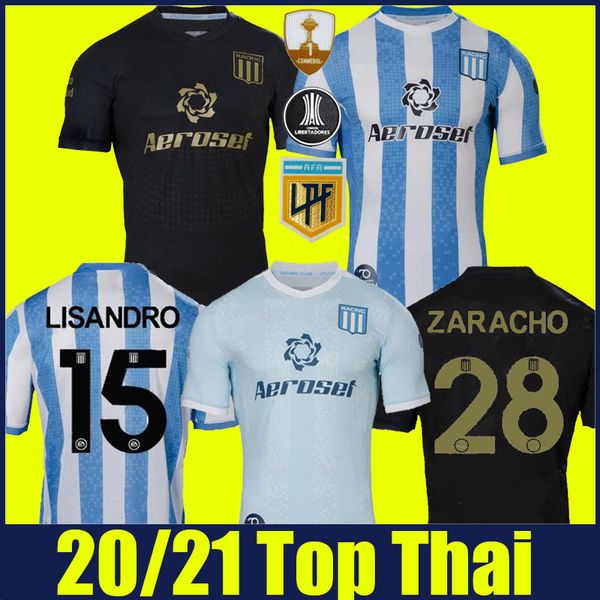 

2020 racing club soccer jerseys reniero zaracho football shirts fertoli rojas lisandro soccer uniform camiseta racing de avellaneda 20/21, Black;yellow