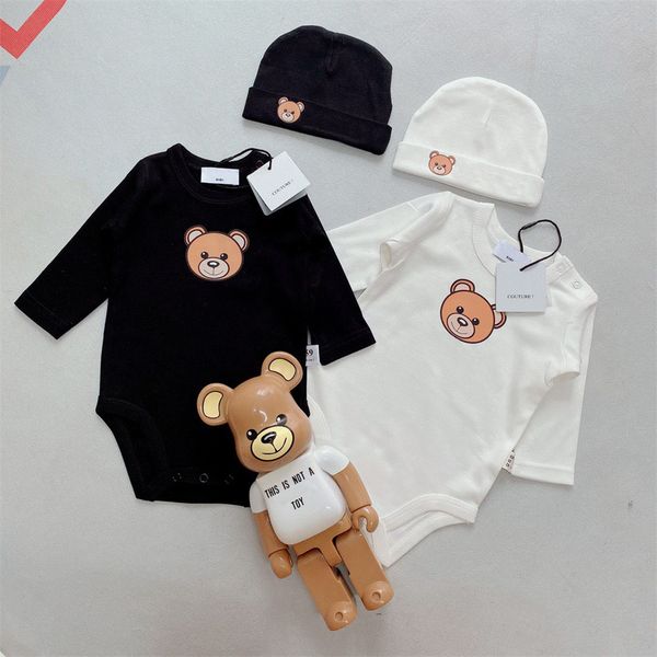 Роскошный дизайнер Rompers младенческой новорожденной девочкой хлопок комбинезон одежды Новогодняя костюм плюшевые медведь дети Onesie Bodysuit младенцев