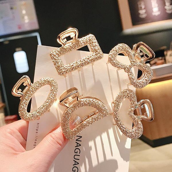 

hair accessories oaoleer gold fashion geometric metal hollow clips for women girls ins elegant hairgrips pins